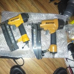 Bostitch 18 Ga Nail Gun And 16 Ga Straight Nail Gun New