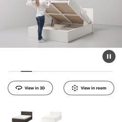 Full Size MALM Storage Bed iKEA (frame Only No Mattress) 