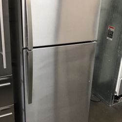 Whirlpool Apartment Size Stainless Steel Top Freezer Refrigerator 