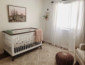 Babyletto Scoot Crib - white and walnut