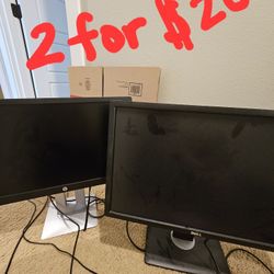 2 Monitors HP And Dell 