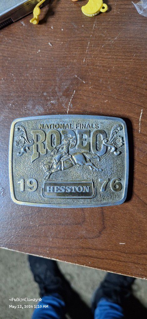 1976 Hesston Rodeo Collectors Belt Buckle