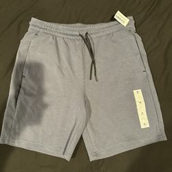 Medium heather blue dynamic fleece shorts