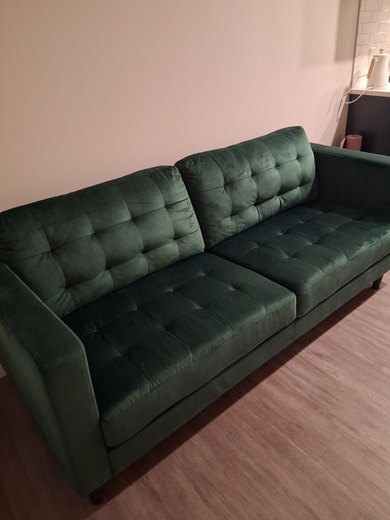 Emerald Velvet Couch