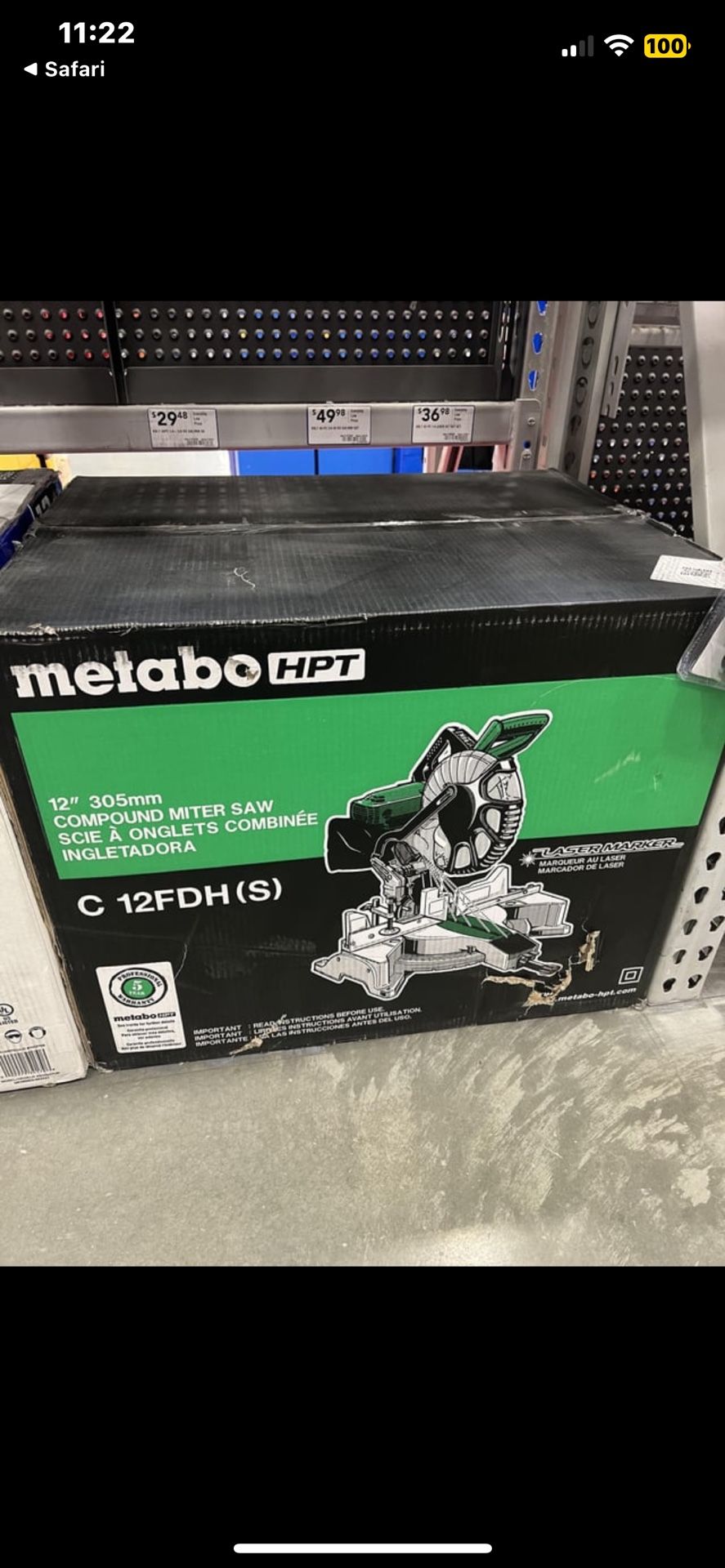 Metabo Dual Compound Miter Saw 12 Inch