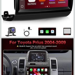 for Toyota Prius 2004 2005 2006 2007 2008 2009 Radio with Wireless Carplay Android Auto - 9inch Touch Screen Car Stereo with in-Dash GPS WiFi Bluetoot
