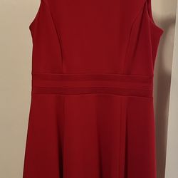 Below the knee Red Dress