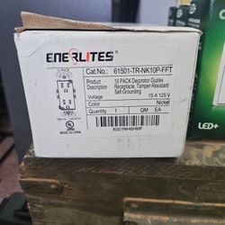 Brand New In The Box Qty 10 Enerlites Duplex Receptacles