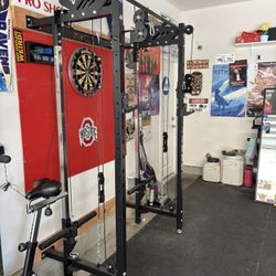 Folding Squat Rack With Pulley System