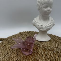 Terra Studios Pink Glass Bird