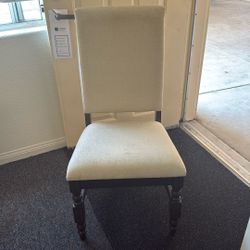 Cream and brown kitchen chairs
