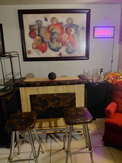 Home Bar Table with Two Stools