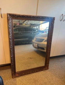 Very Beautiful Gold Framed Solid Vintage Mirror