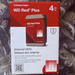 WD Red Plus 4TB NAS Internal Hard Drive – New Sealed 3.5” HDD