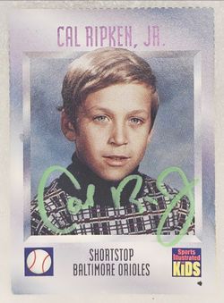 1996 Sports Illustrated Kids Cal Ripken Jr. Autographed Baseball Card