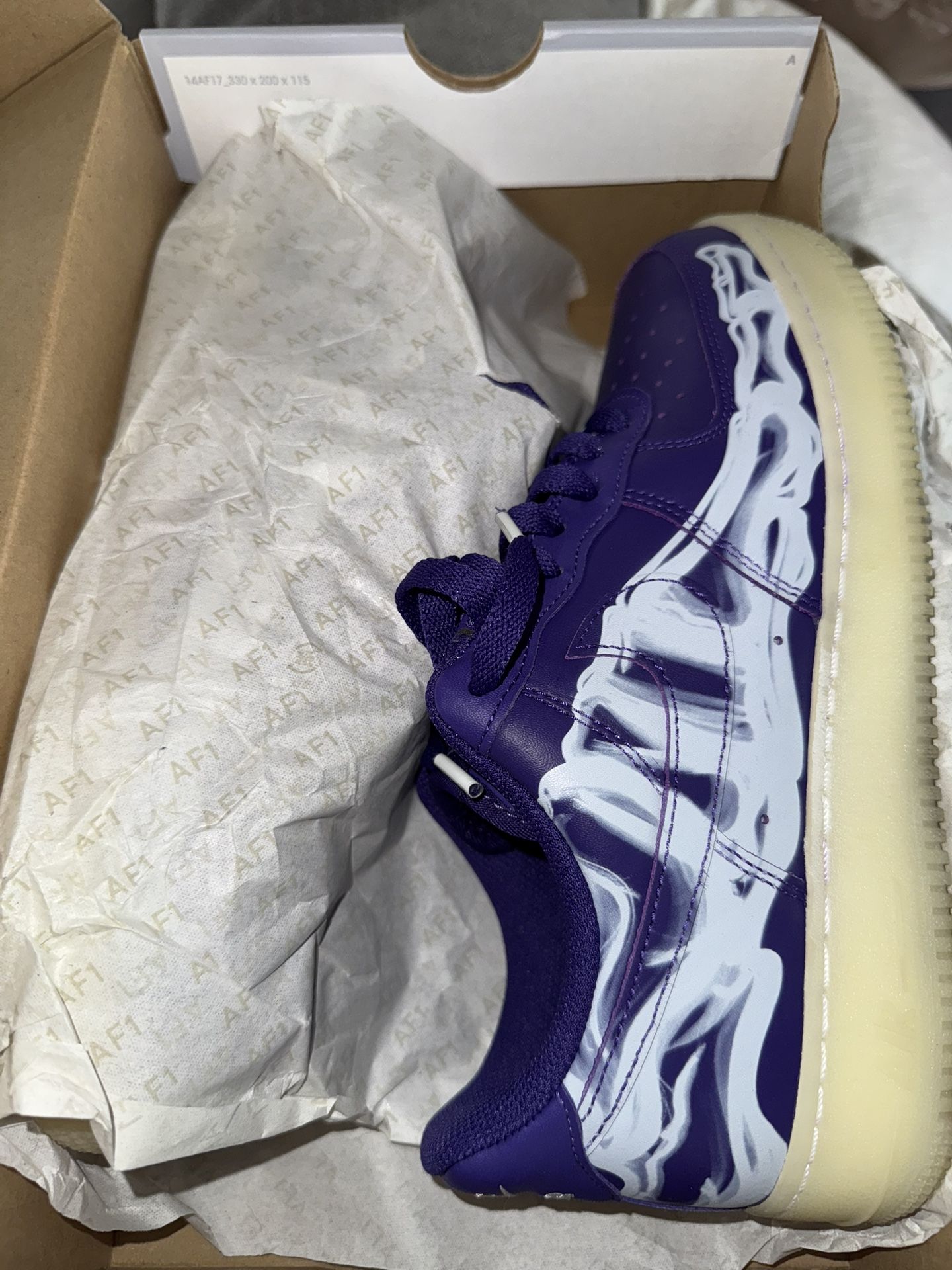 Nike Air Force 1 Low Purple Skeleton