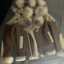 Shearling/Butter Soft Leather Bomber 