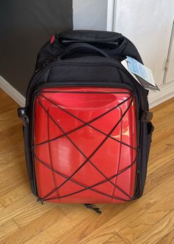 Traveling soon? BNWT! Hideo Wakamatsu Amazing Carry-on Red Travel Suitecase/Backpack
