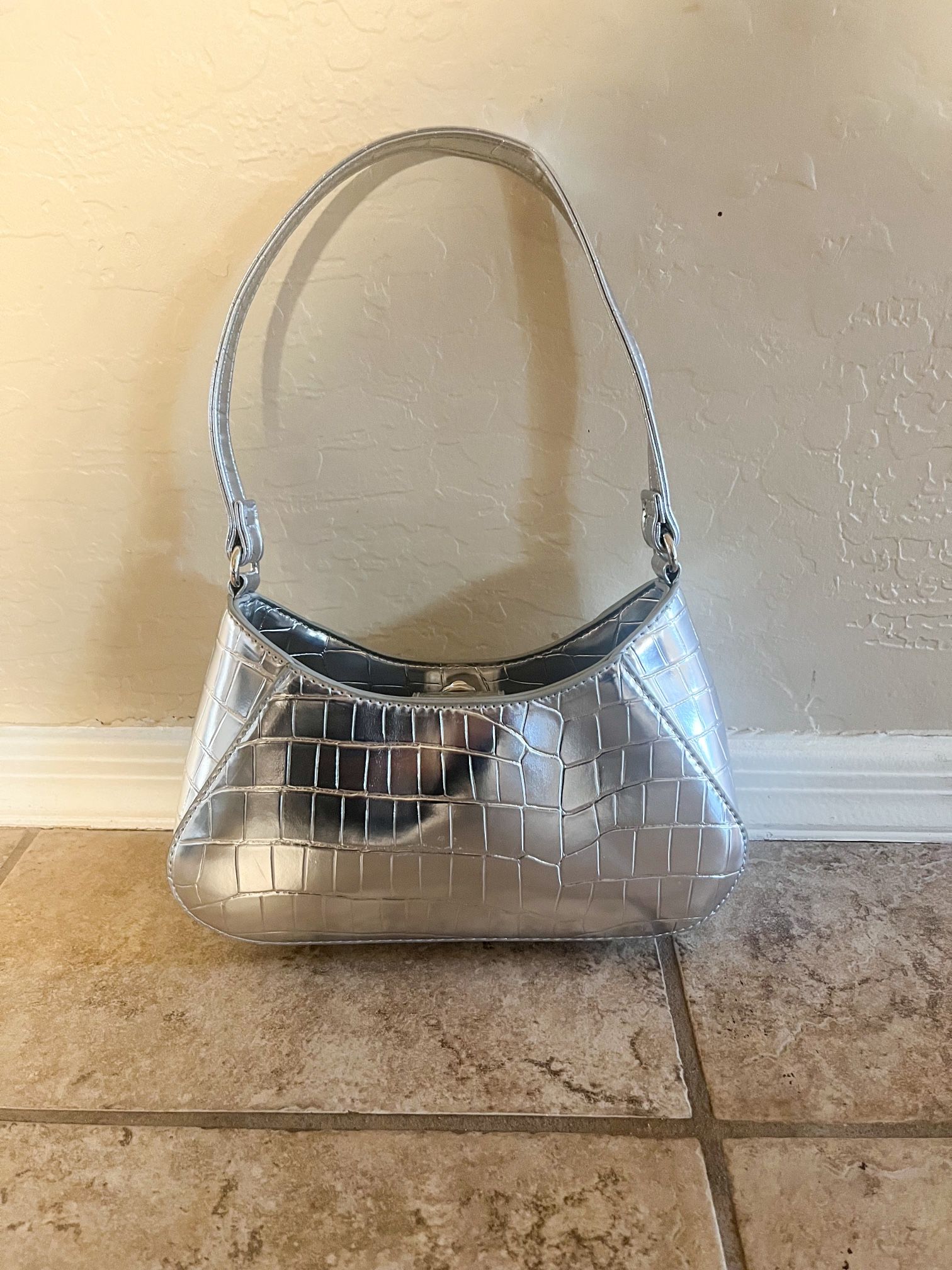Fashion Nova Silver Shoulder Bag