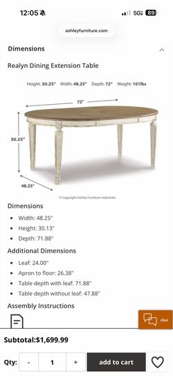 Dinning table and 4 chairs set
