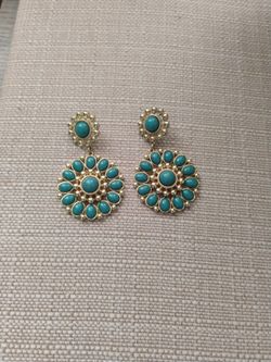 Turquoise Drop Down Earrings