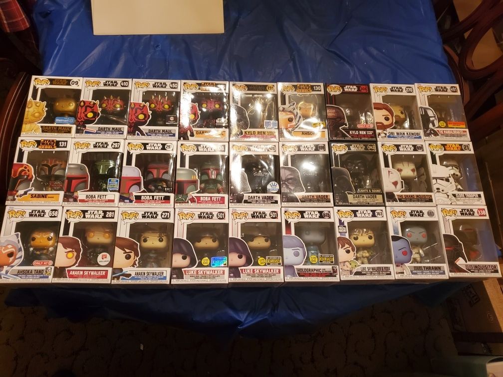 Huge Star Wars Funko Pop Lot