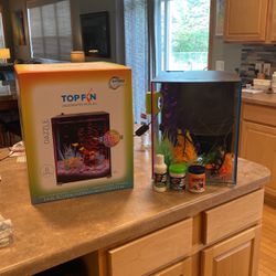 Top fin Glow fish 8 Gallon Tank And Accessories 