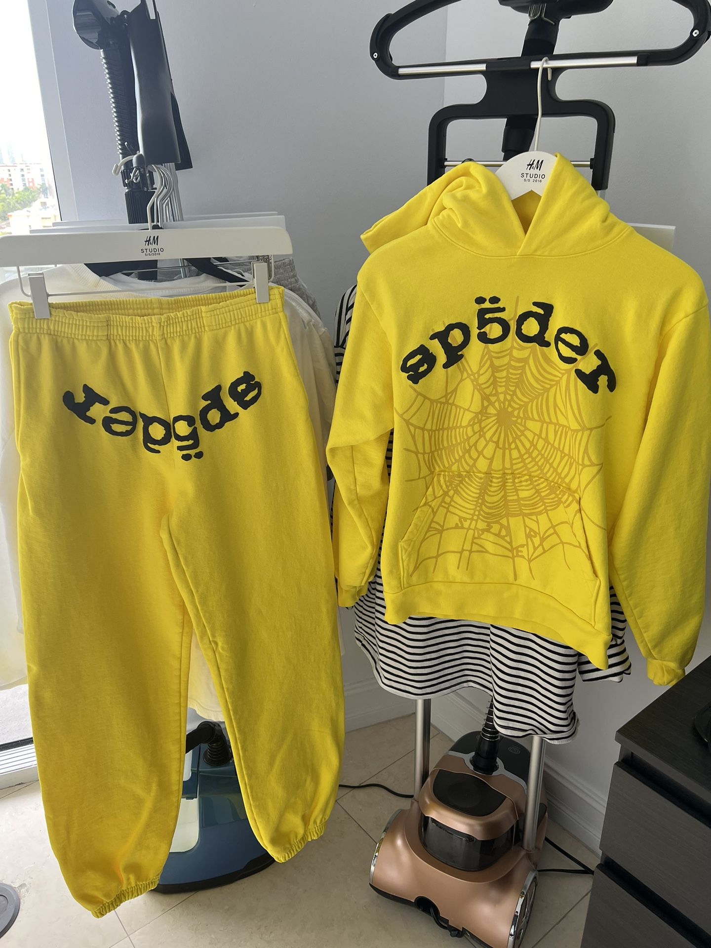 Authentic Sp5der Legacy Hoodie & Sweatpants, Size XS