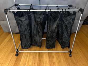 Quad Laundry Sorter on Wheels