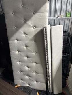 Queen headboard,frame and new mattress