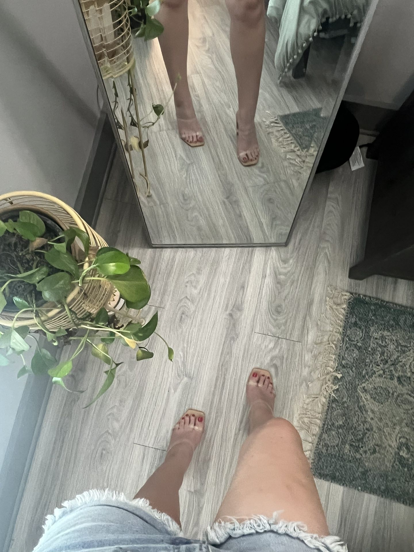 New Nude And Clear Heels