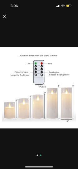 Acrylic Flameless LED Pillared Candles