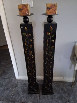 (2) Candle Stand Holders