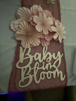 Baby In Bloom Wooden Sign 