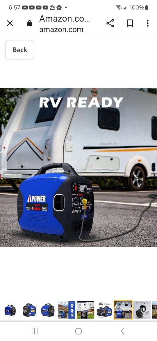 Inverter Generator 2000w Yamaha $450