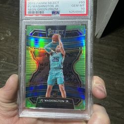 2019 Panini Select PJ WASHINGTON JR. 72/75 Neon Green Prizm Gem Mt. 10