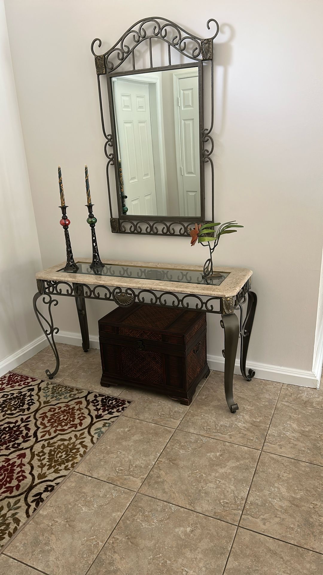 Foyer Table And Matching Mirror