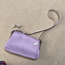 Original Coach Purple Leather Bag