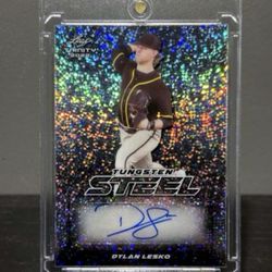 TS-DL1 Dylan Lesko 2022 Leaf Trinity - Trinity Tungsten Silver #/10