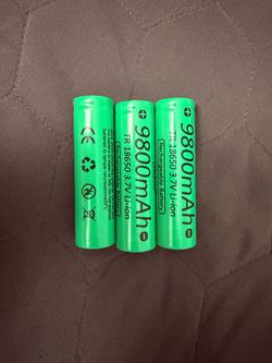 18650 3.7V 9800mAh Li-ion Rechargeable Batteries (3-Pack)