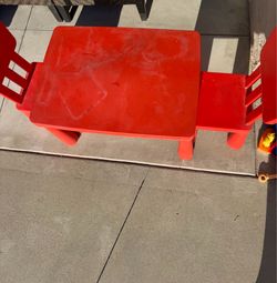 Kids red table
