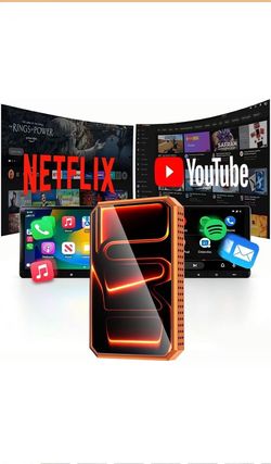 Wireless CarPlay Android Auto Adapter, Magic AI Box with HDMI/USB Port, Built-in YouTube and TikTok, USB Drive Playback and HD Screen Mirroring