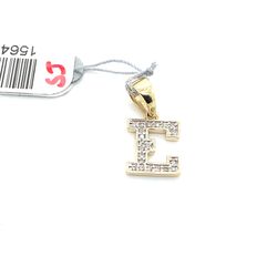 10kt Gold Diamond Pendant Letter E Pendant .08ctw 0.90grams 156450 5