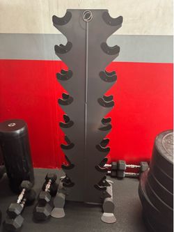 Dumbbell tower. Hold up to 8 pairs of DBs