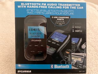 Sylvania bluetooth fm audio tramsmitter with hands-free calling for the car