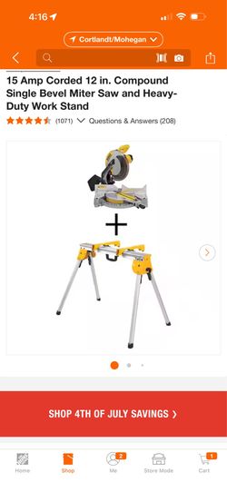 DeWalt 12 inch miter saw and stand combo 15 amp