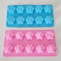 2 PCS 10 MOLDS  PER TRAY PAW SILICONE DOG PET PARTY TREATS BAKING FREEZE