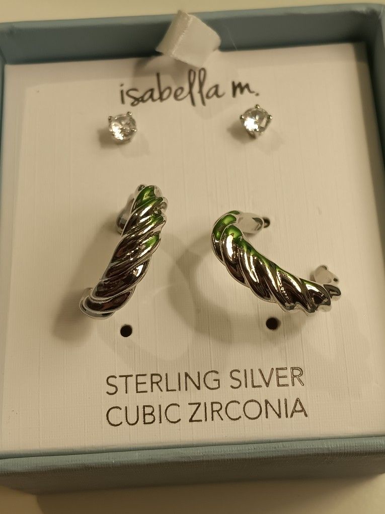Sterling Silver Cubic Zirconia Earrings