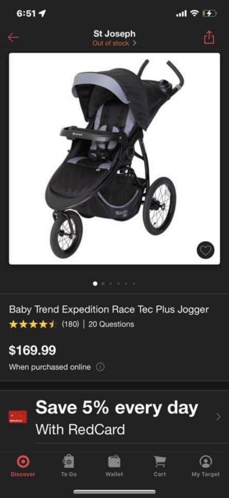 Baby Trend Jogging Stroller 