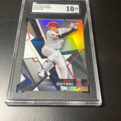 2018 Topps Finest Shohei Ohtani Refractor Rookie SGC 10 Gem Mint